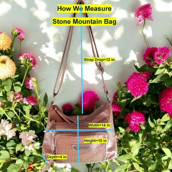 Stone Mountain Brown Purse Shoulder Bag 12242 - Picture 5 of 9